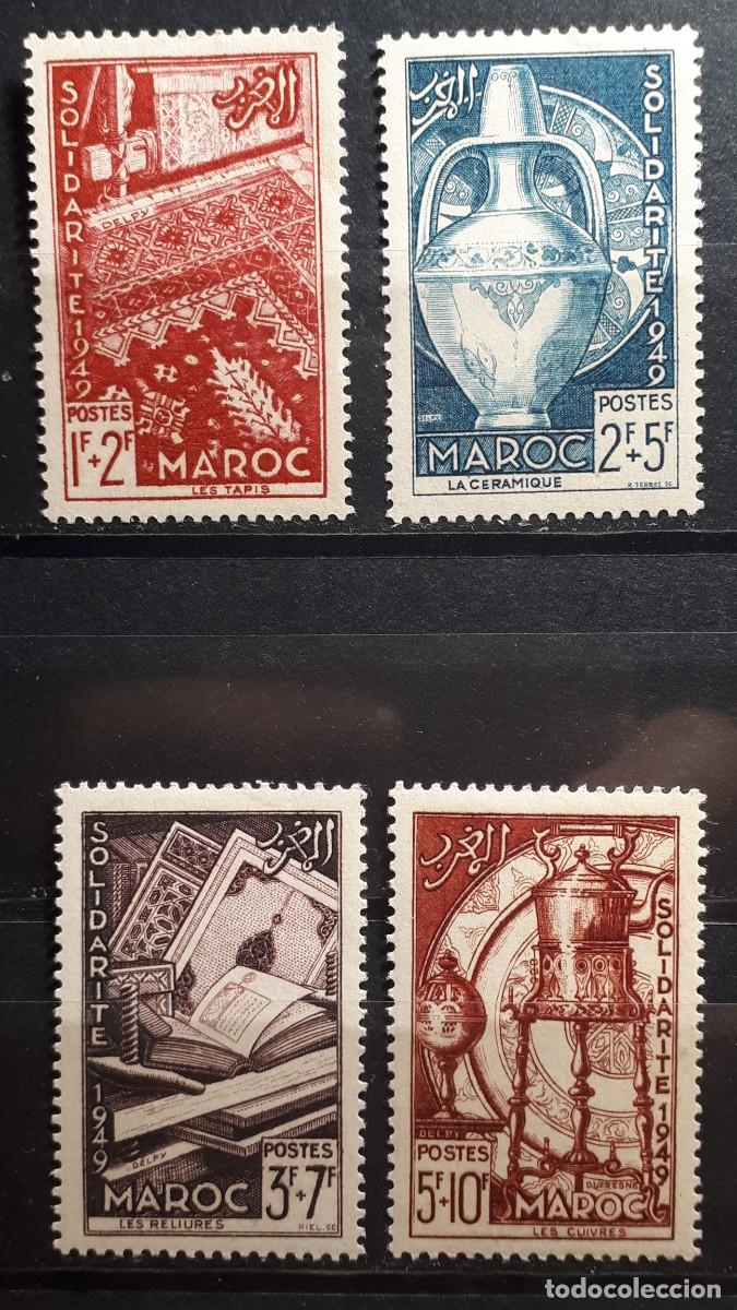 Sellos: MARRUECOS. OFIC. FRANCESA. A&Ntilde;O 1950. *. YVERT 288/91