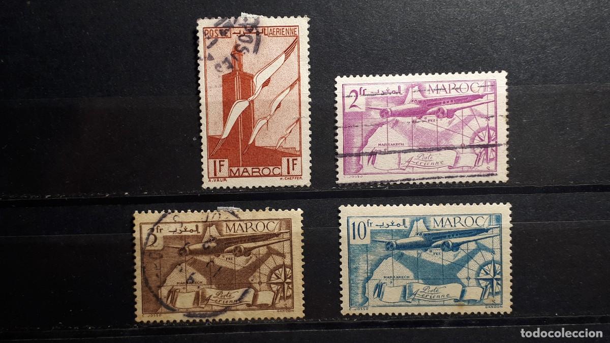 Sellos: MARRUECOS Franc&eacute;s . A&Ntilde;O 1939 &deg;/*. YVERT A&eacute;reo 44, 46/7, 49.