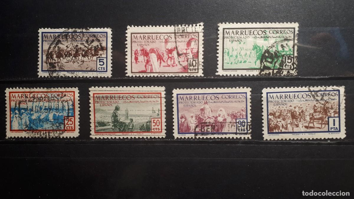 Sellos: MARRUECOS. A&Ntilde;O 1952. &deg;. Edifil 343/5, 347, 350, 352/3