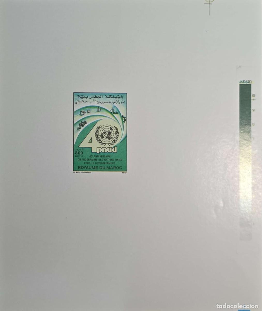 Sellos: O) 1991 MOROCCO, PROOF, UN DEVELOPMENT PROGRAM, SCT 703, MNH - Foto 1