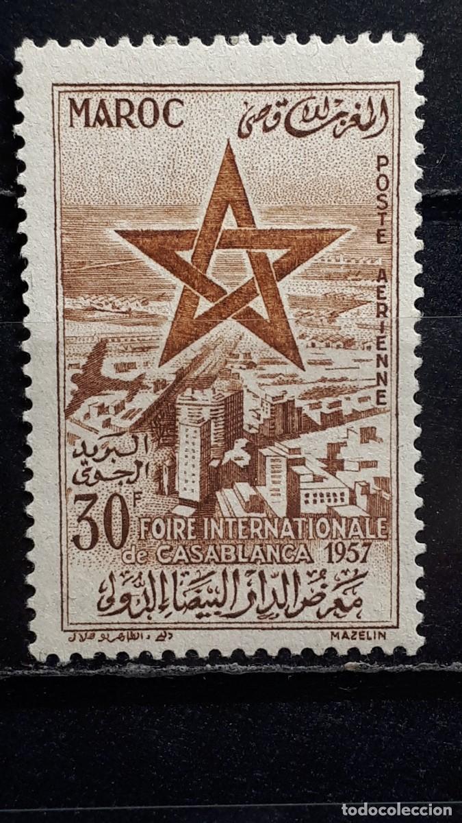 Sellos: MARRUECOS sur. A&Ntilde;O 1957. **. Edifil a&eacute;reo 105