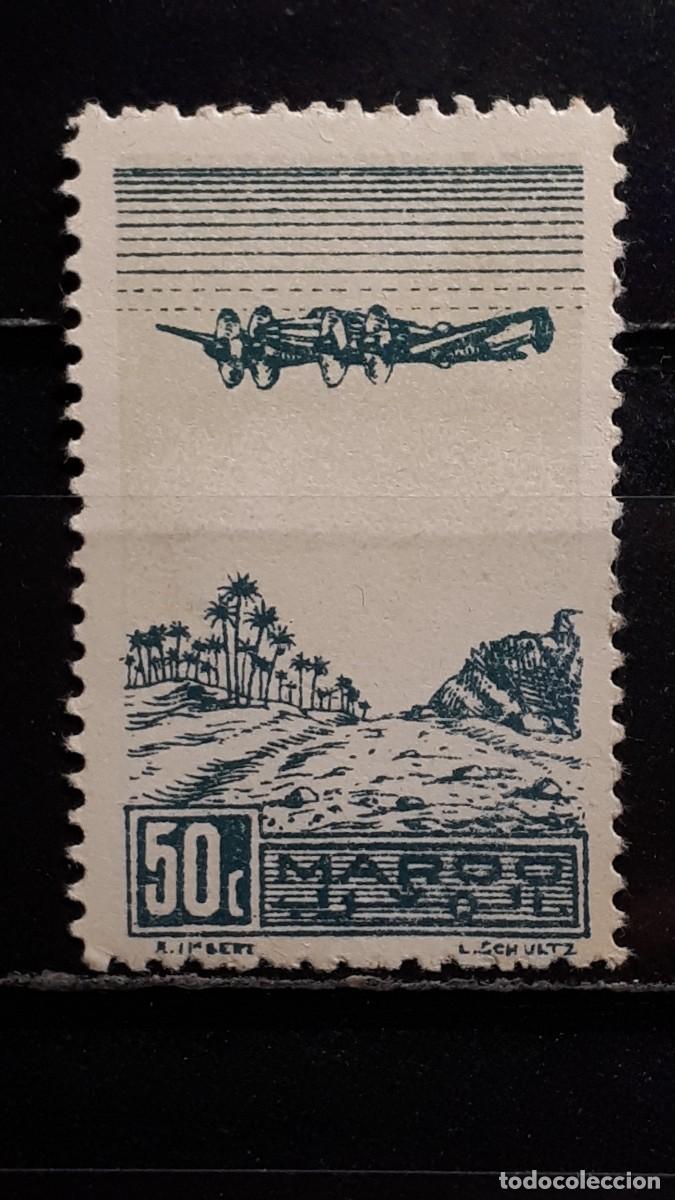 Sellos: MARRUECOS Franc&eacute;s . A&Ntilde;O 1944. **. Edifil a&eacute;reo 50