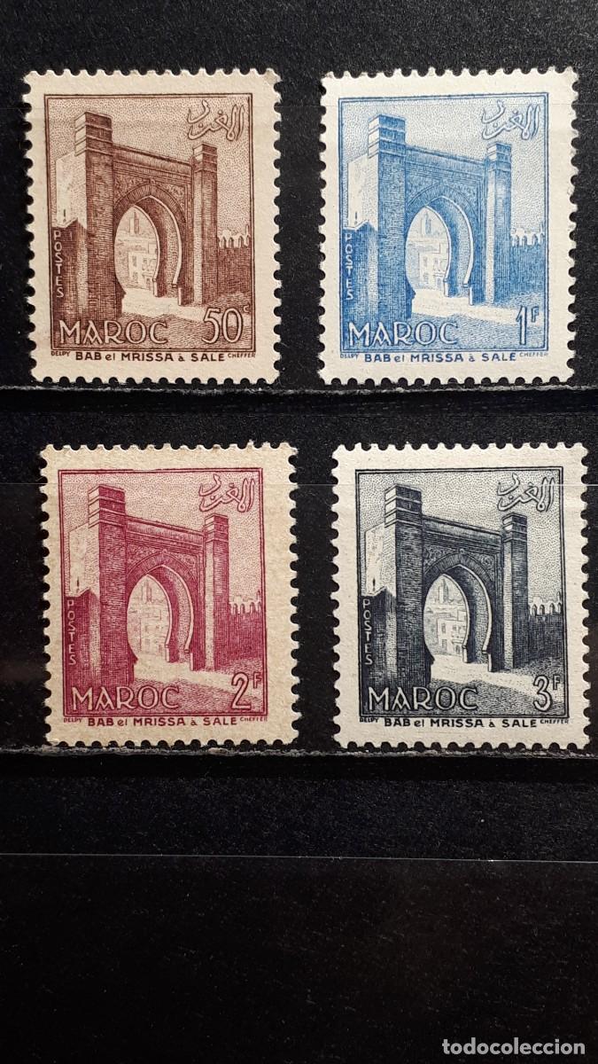 Sellos: MARRUECOS Franc&eacute;s . A&Ntilde;O 1955-6. **/*. Edifil 345/8