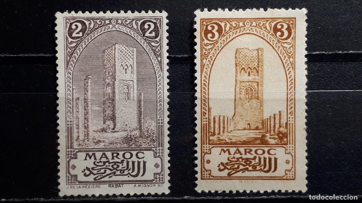 Sellos: MARRUECOS Franc&eacute;s . A&Ntilde;O 1917. (*). Edifil 64/5