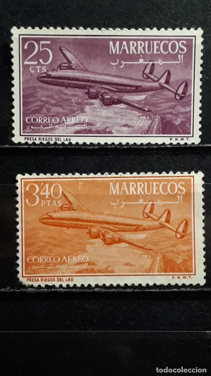 Sellos: MARRUECOS . A&Ntilde;O 1956. **. Edifil 9, 11