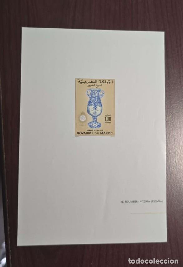 Sellos: O) 1986 MOROCCO, PROOF, COLOR SCALE, WEEK OF THE BLIND, SCT 617 1d, MNH