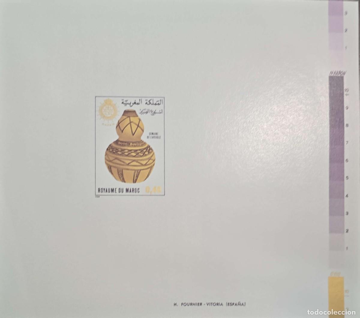 Sellos: O) 1980 MOROCCO, PROOF, SCALE COLOR, WEEK OF THE BLIND, RED, CRESCENT SOCIETY, SCT 453 40c, MNH