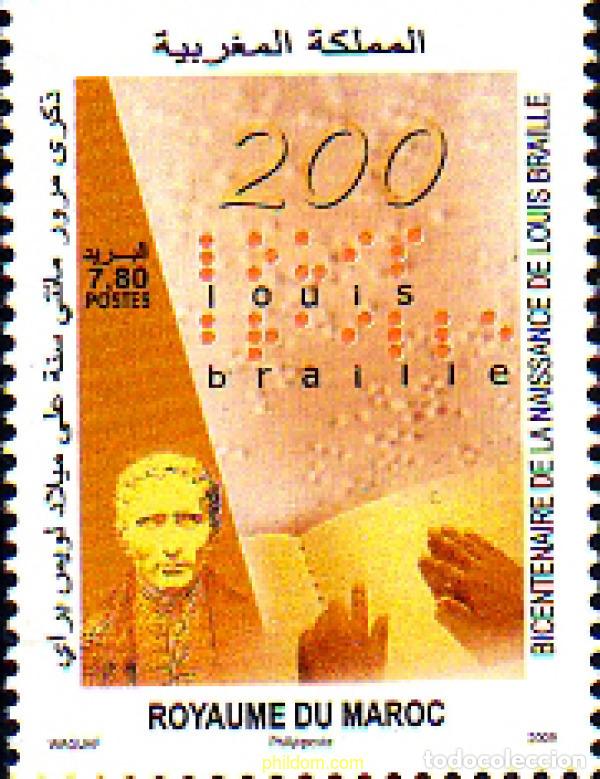Sellos: 231746 MNH MARRUECOS 2009 LOUIS BRAILLE