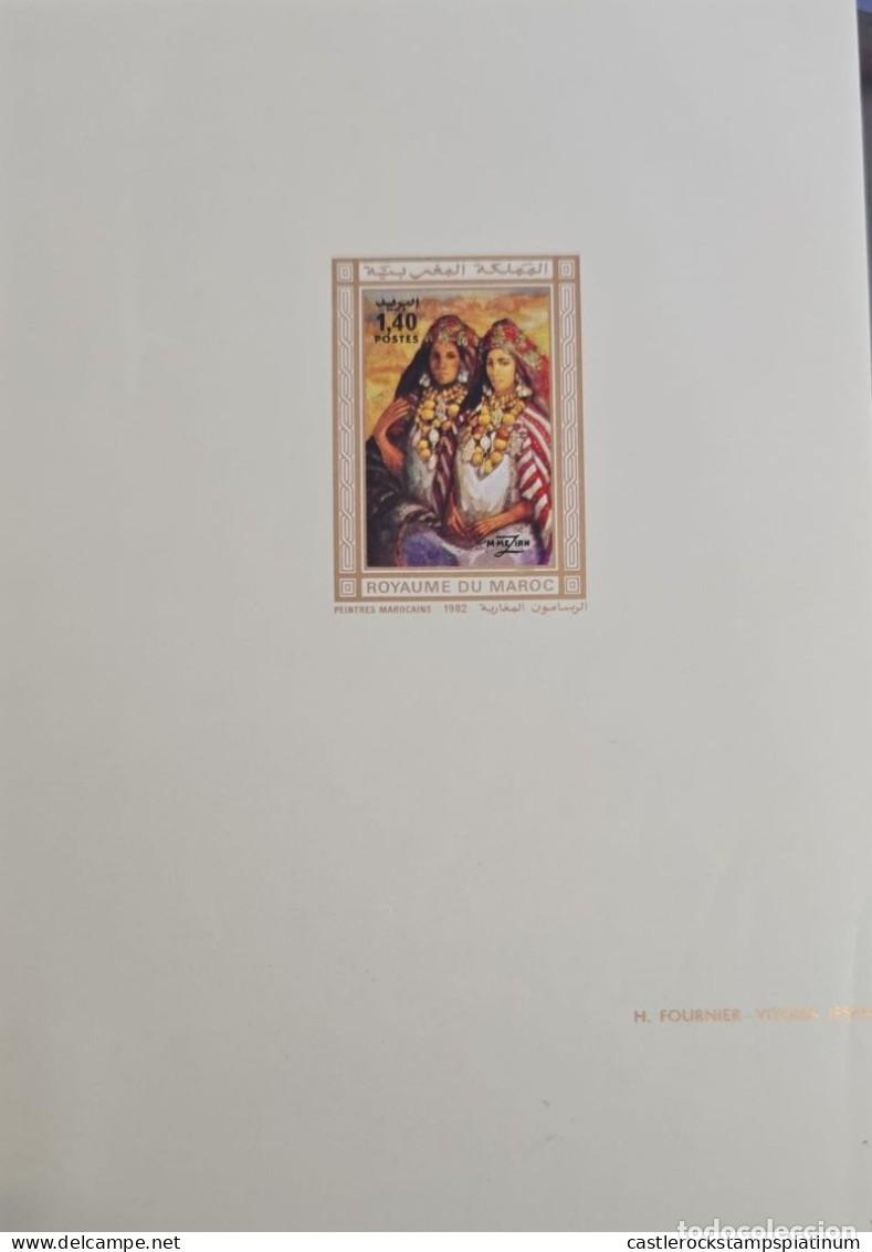 Sellos: O) 1982 MOROCCO, PROOF, WOMEN IN TRADITIONAL CLOTHING, ART BY M. MEZIAN, SCT 535 1.40d, TRADITIONA