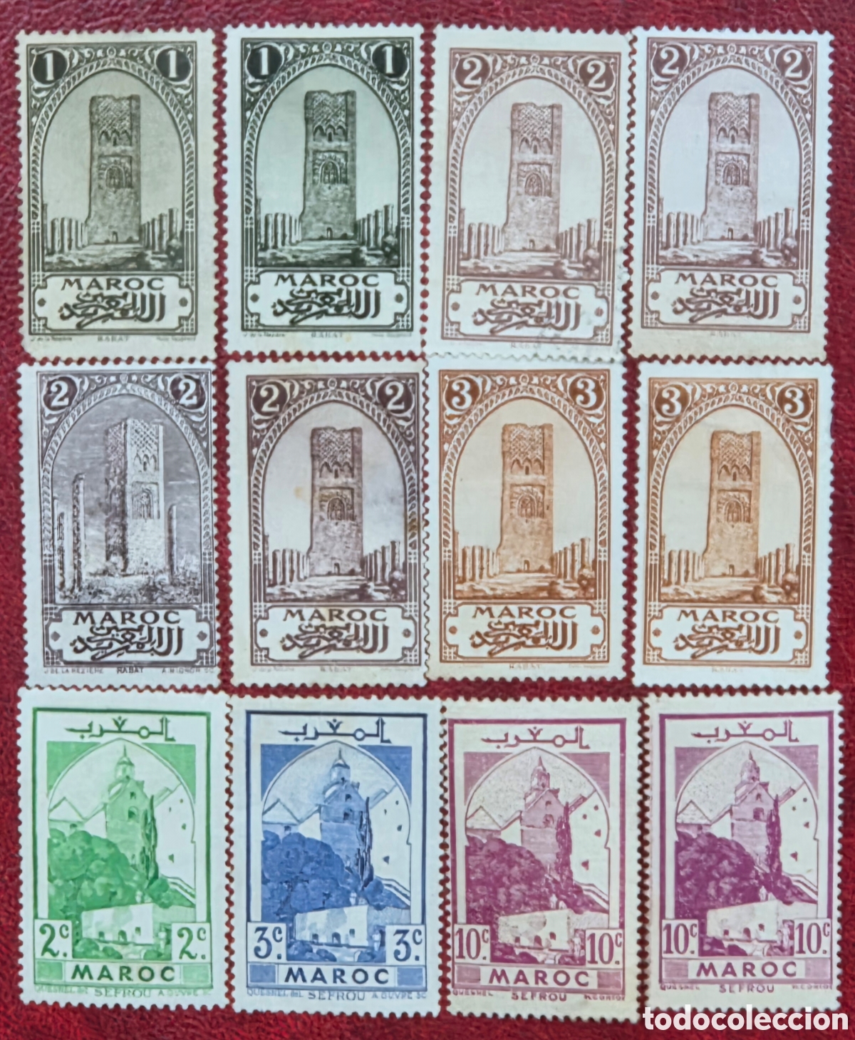 Sellos: Sellos postales de Marruecos Protectorado Franc&eacute;s.1923