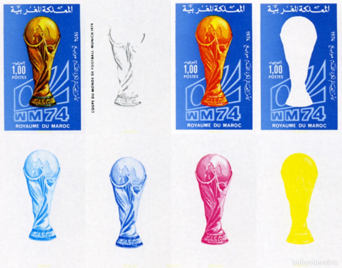 Sellos: 344791 MNH MARRUECOS 1974 COPA DEL MUNDO DE FUTBOL. ALEMANIA-74