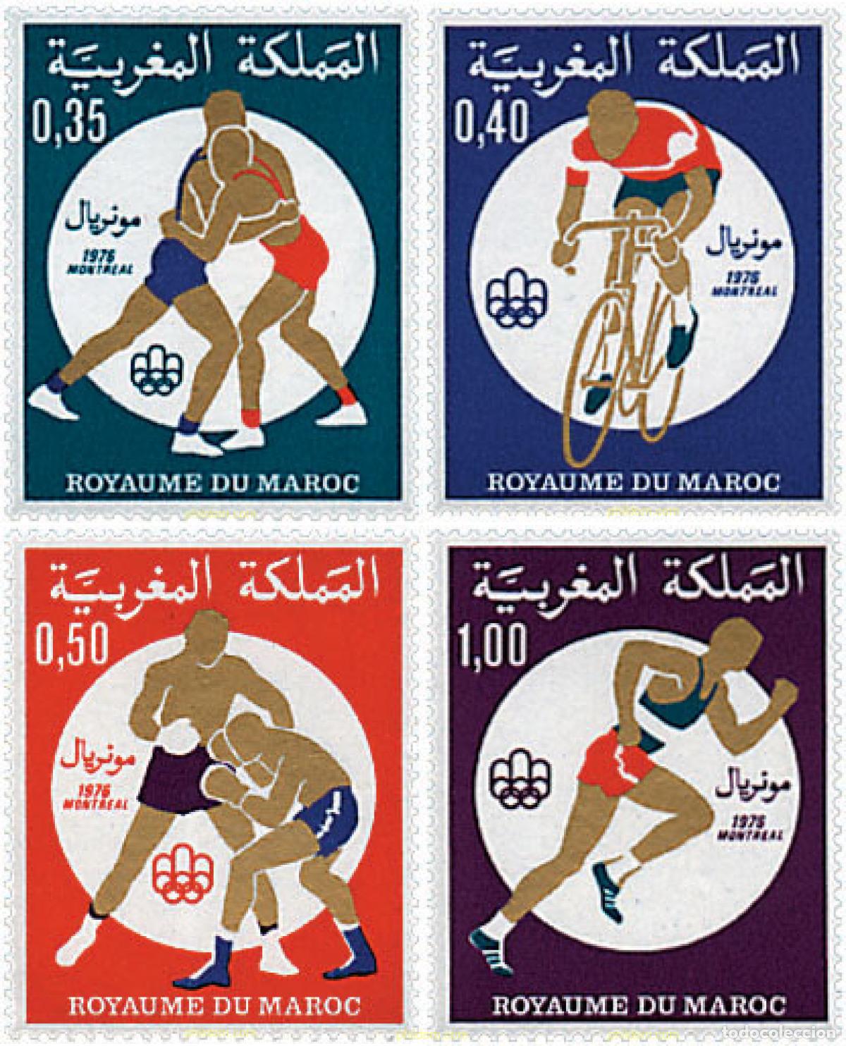 Sellos: 53362 MNH MARRUECOS 1976 21 JUEGOS OLIMPICOS VERANO MONTREAL 1976