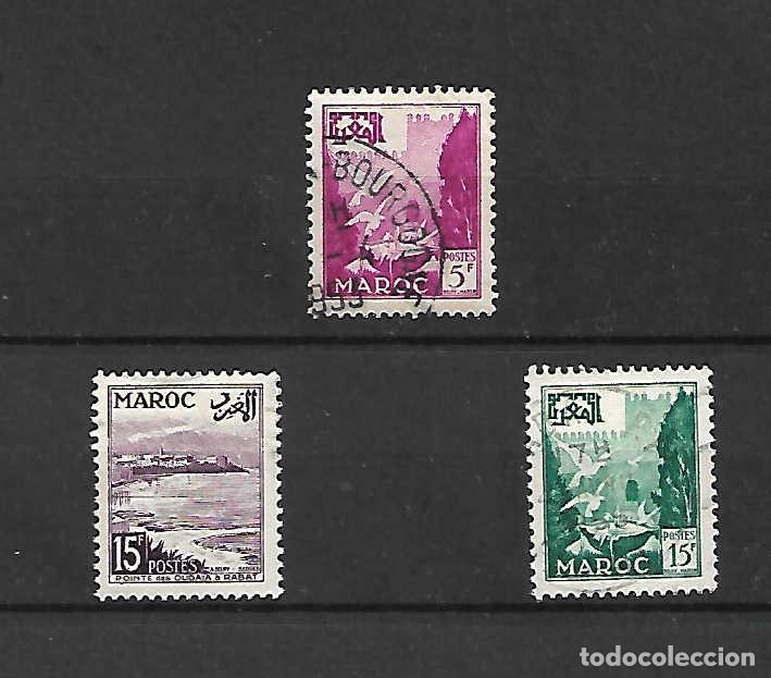 Sellos: Palomas y paisajes. Marruecos Franc&eacute;s. sellos a&ntilde;o 1954