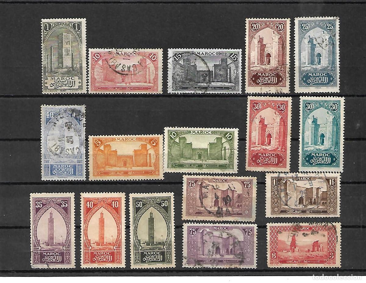 Sellos: Monumentos: sellos CLASICOS. Marruecos Franc&eacute;s. sellos a&ntilde;os 1917