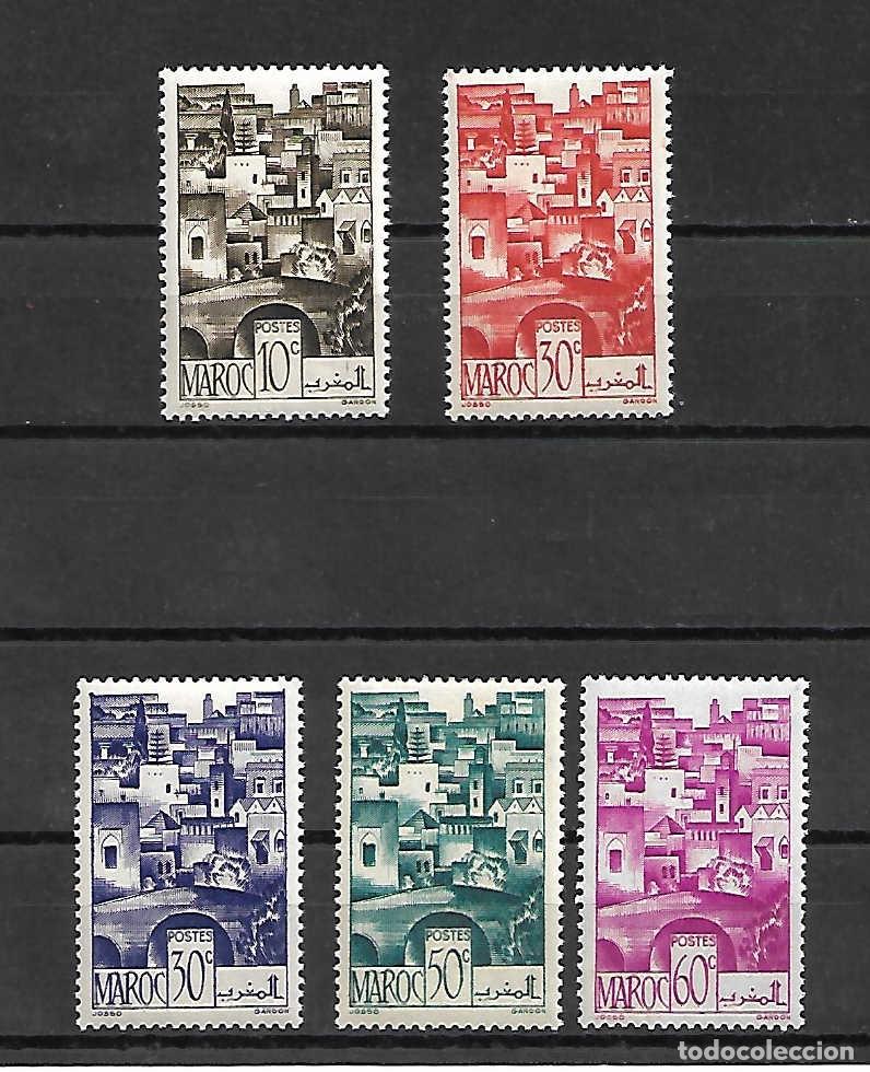 Sellos: Puente de los molinos, F&eacute;s. Marruecos Franc&eacute;s. sellos a&ntilde;os 1947/49