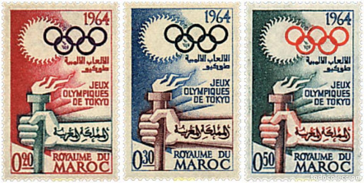 Sellos: 281538 HINGED MARRUECOS 1964 18 JUEGOS OLIMPICOS VERANO TOKIO 1964