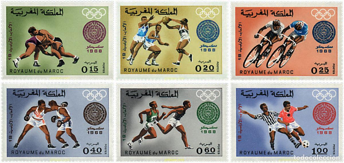 Sellos: 52110 MNH MARRUECOS 1968 19 JUEGOS OLIMPICOS VERANO MEXICO 1968