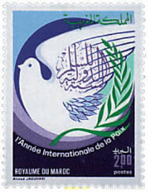 Sellos: 36776 MNH MARRUECOS 1986 A&Ntilde;O INTERNACIONAL DE LA PAZ