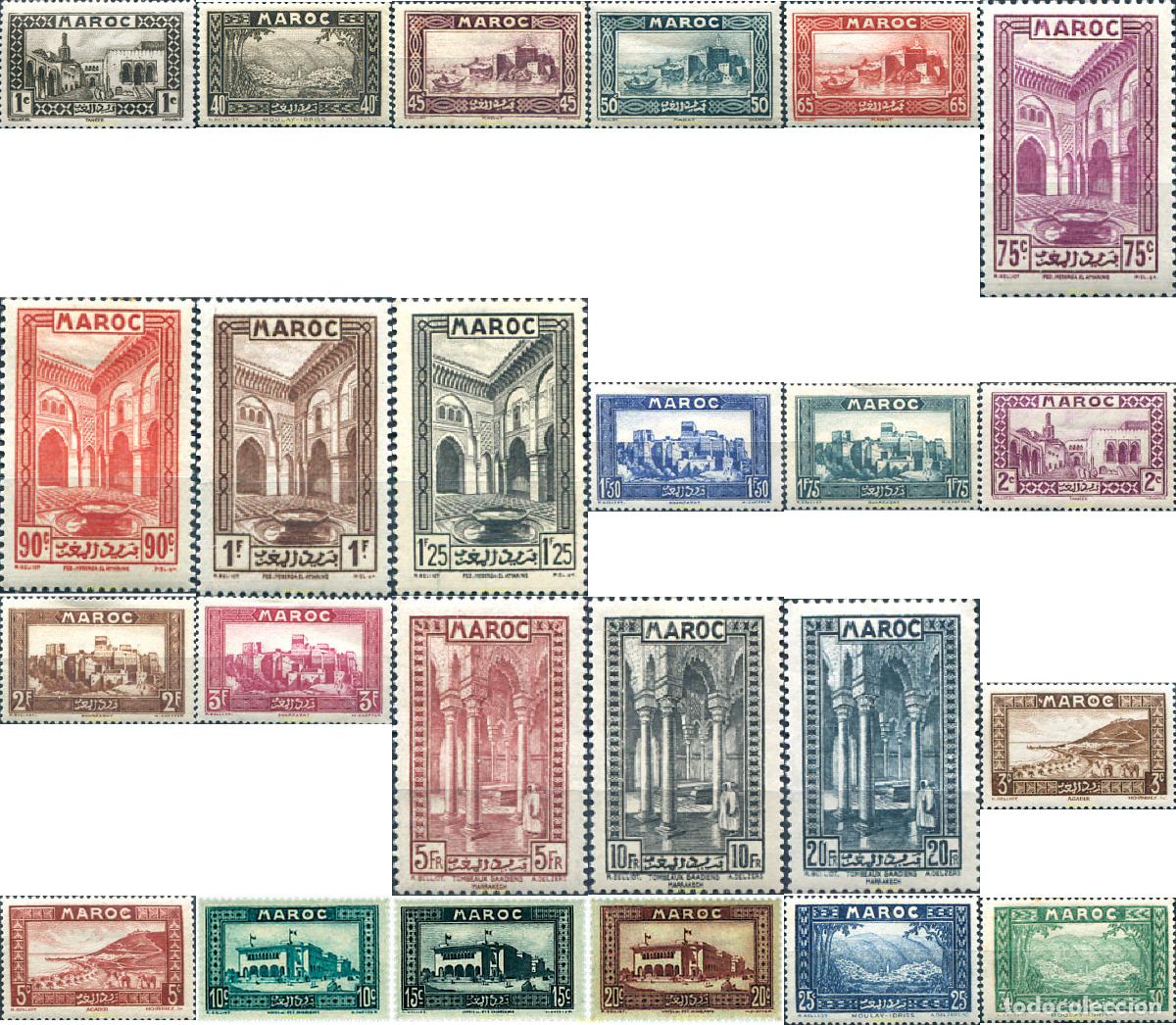 Sellos: 342930 HINGED MARRUECOS 1933 SERIE BASICA