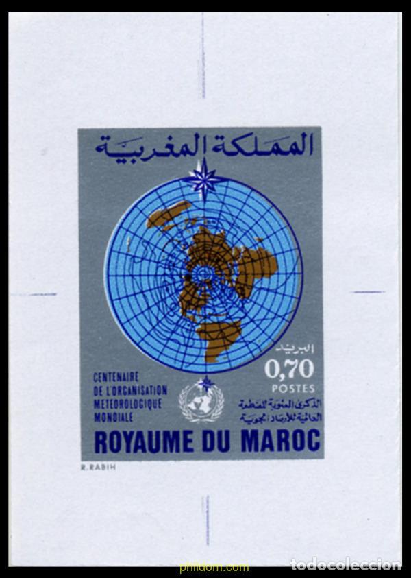 Sellos: 218797 MNH MARRUECOS 1973 CENTENARIO DE LA ORGANIZACION METEREOLOGICA INTERNACIONAL