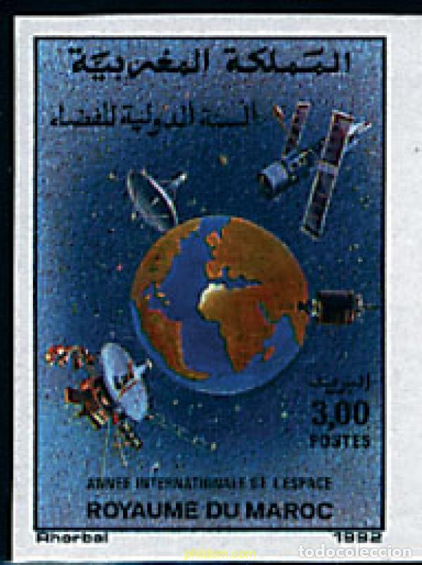 Sellos: 219238 MNH MARRUECOS 1992 A&Ntilde;O INTERNACIONAL DEL ESPACIO