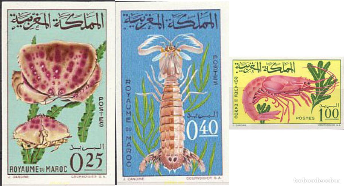 Sellos: 195820 MNH MARRUECOS 1965 CRUSTACEOS
