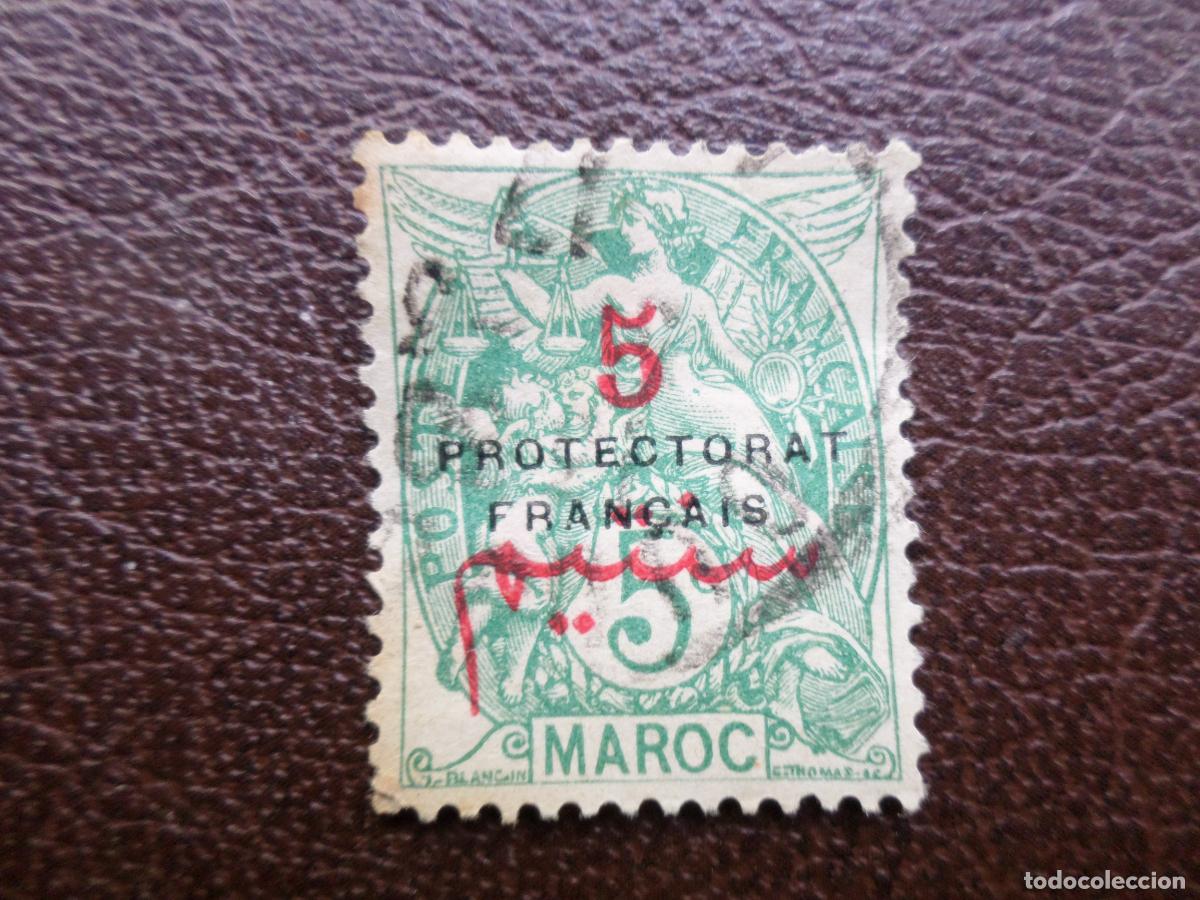 Sellos: marruecos, protectorado frances, 1914, sello sobrecargado Yvert 40