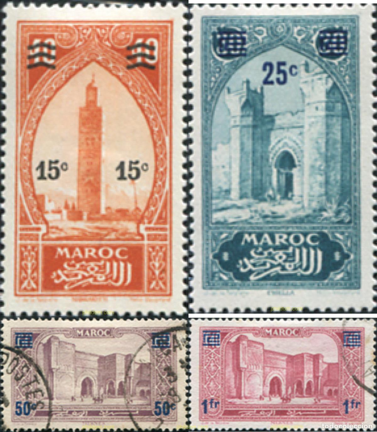 Sellos: 720843 MARRUECOS 1930 SELLOS DE 1923-27 SOBRECARGADOS