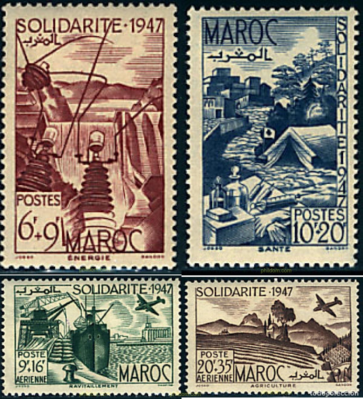 Sellos: 55935 MNH MARRUECOS 1948 PRO SOLIDARIDAD
