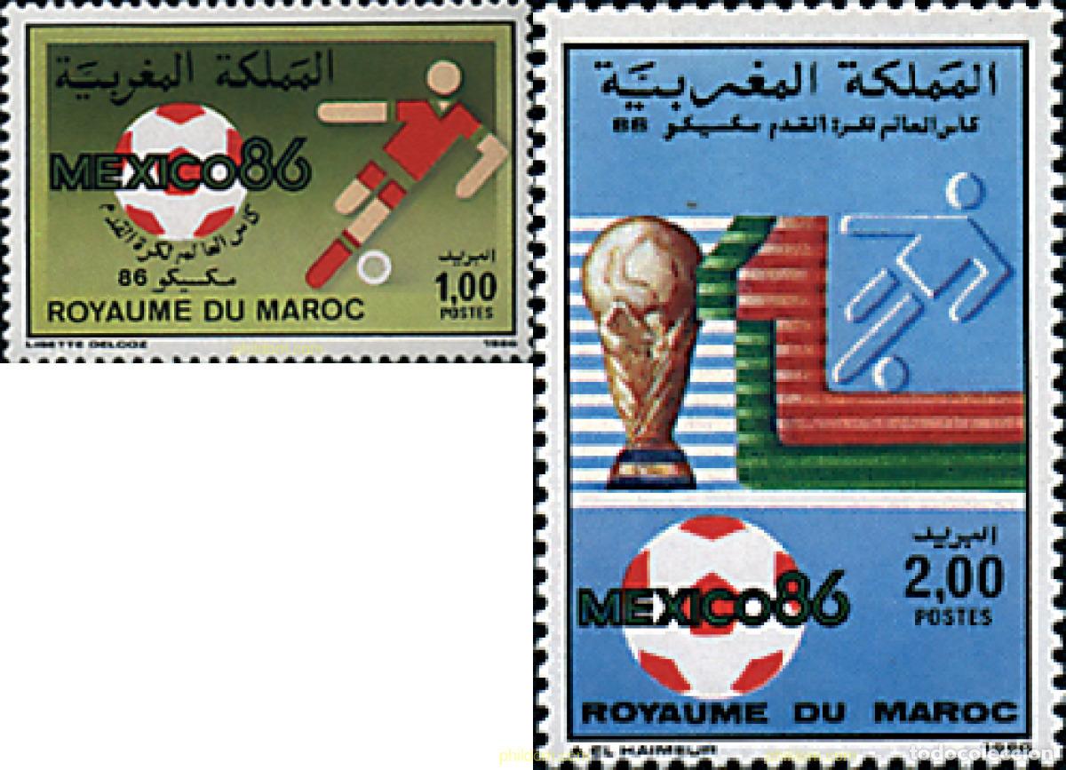 Sellos: 53581 MNH MARRUECOS 1986 COPA DEL MUNDO DE FUTBOL. MEXICO-86
