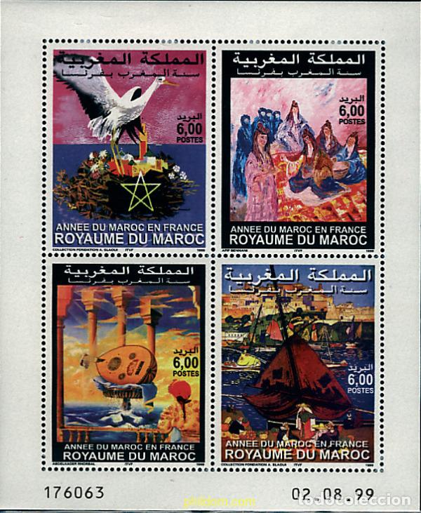 Sellos: 319030 MNH MARRUECOS 1999 A&Ntilde;O DE MARRUECOS EN FRANCIA