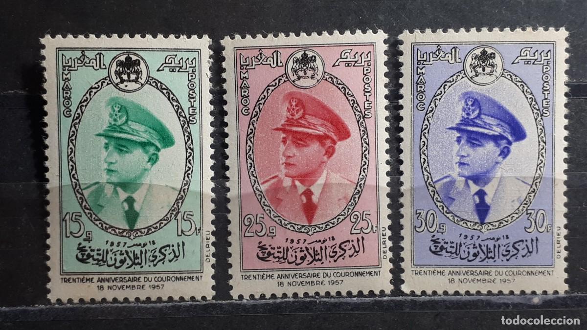 Sellos: MARRUECOS. A&Ntilde;O 1957. *. YVERT 380/2