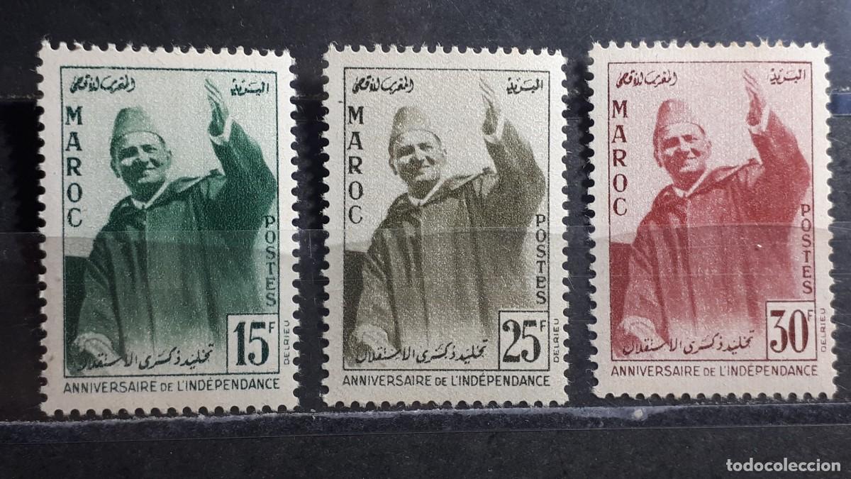 Sellos: MARRUECOS. A&Ntilde;O 1957. *. Edifil 374/6