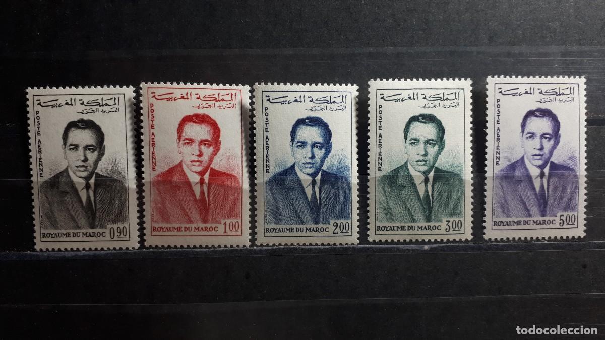 Sellos: MARRUECOS. A&Ntilde;O 1962. **. YVERT A&eacute;reo 106/10