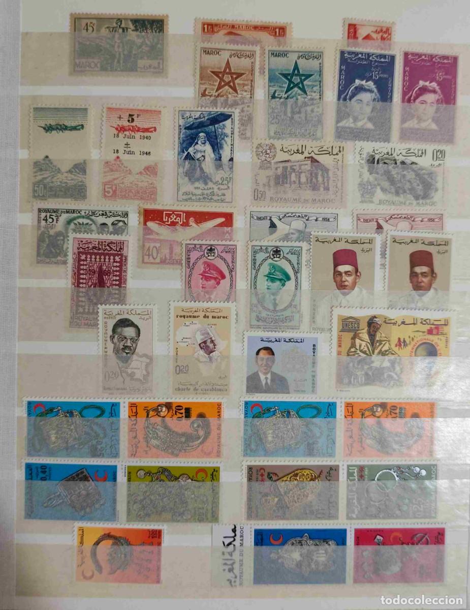 Sellos: LOTE DE 36 SELLOS NUEVOS DE MARRUECOS - LOS DE LA FOTO