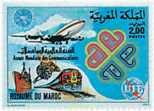 Sellos: 55937 MNH MARRUECOS 1983 A&Ntilde;O MUNDIAL DE LAS COMUNICACIONES