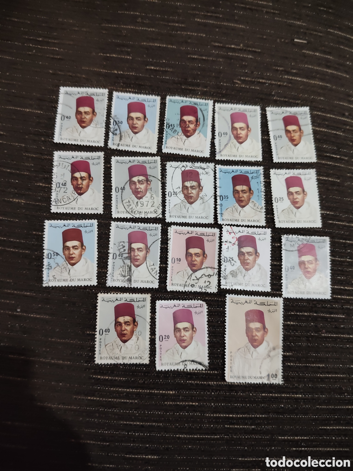 Sellos: 18 sellos de Marruecos Rey Hassan ll 1968