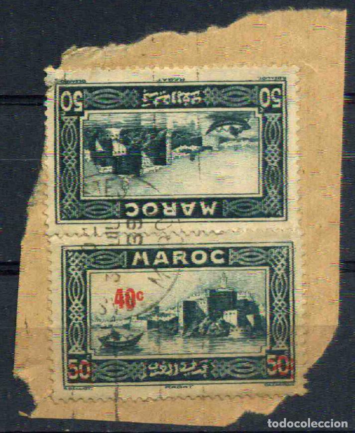 Sellos: Marruecos franc&eacute;s 1933-1939 Fragmento