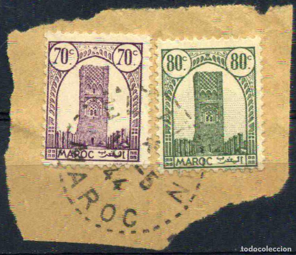 Sellos: Marruecos franc&eacute;s 1943-1944 Fragmento