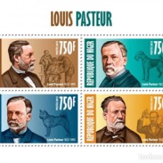 Sellos: NIGER 2013 SHEET MNH LOUIS PASTEUR DOGS CHIENS PERROS HUNDEN CANI CAES