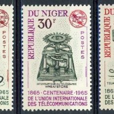 Sellos: NIGER 1965 IVERT 162/4 ** CENTENARIO DE LA UNIÍN INTERNACIONAL DE LAS COMUNICACIONES - U.I.T.
