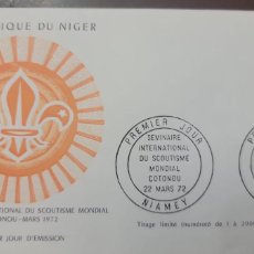 Sellos: P) 1972 NIGER, INTERNATIONAL SCOUT SEMINAR, AIRMAIL, SCOUTING, FDC XF