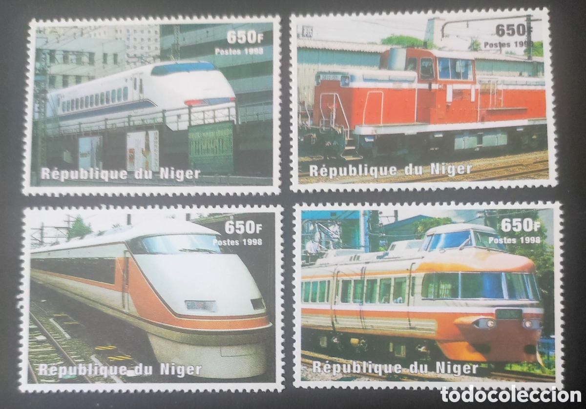Sellos: Niger. 1998. Ferrocarriles - Foto 1