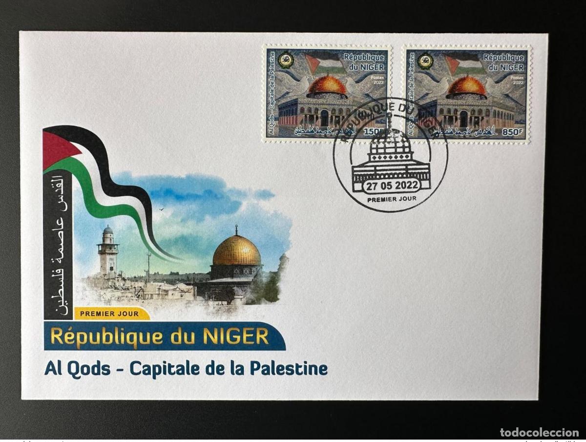 Sellos: N&iacute;ger de mayo 2022? El 150F y 850F del FDC emiten conjuntamente Al Quds la capital Palestina.
