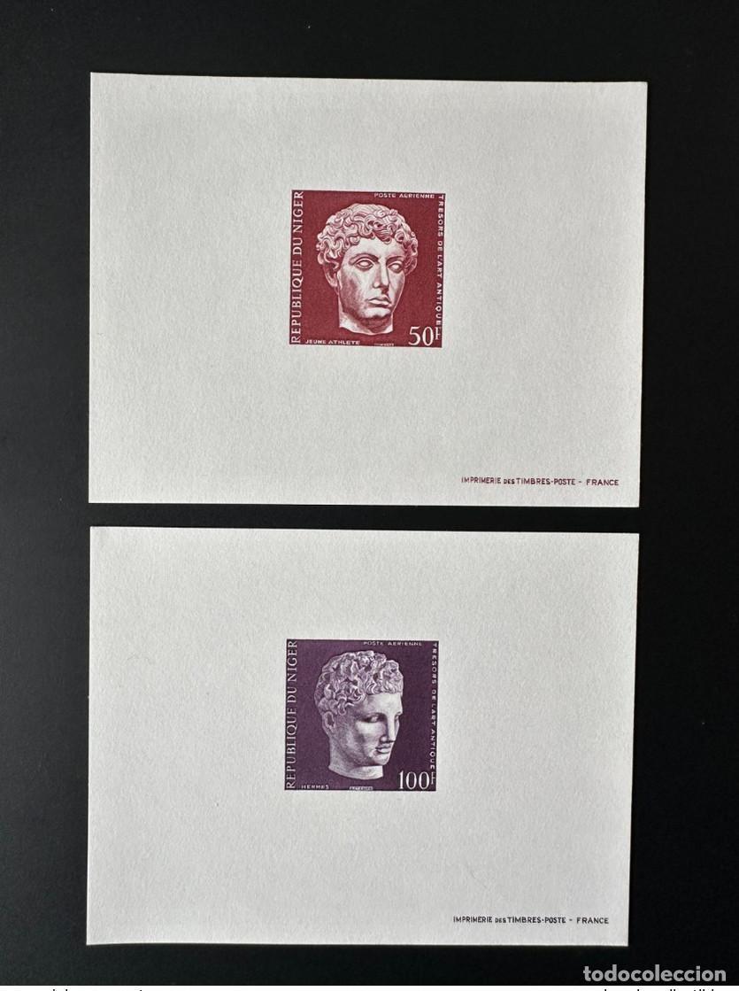 Sellos: N&iacute;ger 1973 Mi. 362 - Escultura de Hermes tesoros arte antiguo con 363 pruebas lujo