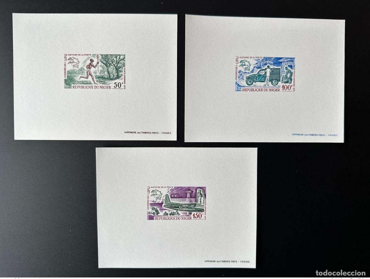 Sellos: N&iacute;ger 1972 Mi. 344 - 346 Evento de lujo D&iacute;a la UPU Historia Oficina Correos