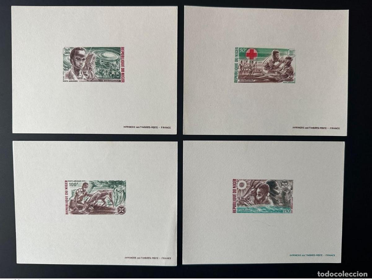 Timbres: N&iacute;ger 1973 Mi. 370 - 373 Evento de lujo: exploraci&oacute;n ant&iacute;lopes la Cruz Roja
