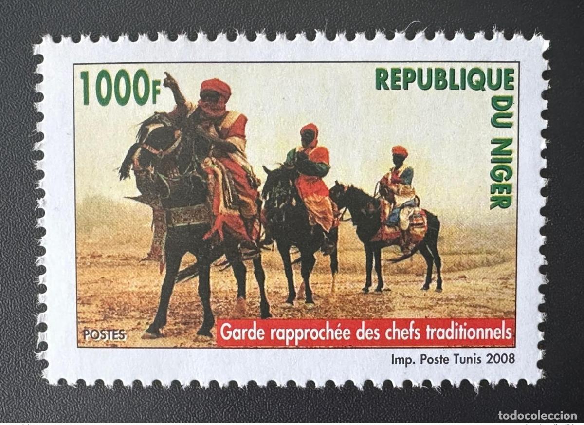 Stamps: N&iacute;ger 2008 mayo de 2009: Guardia estrecha los jefes tradicionales Caballos Fauna MNH**