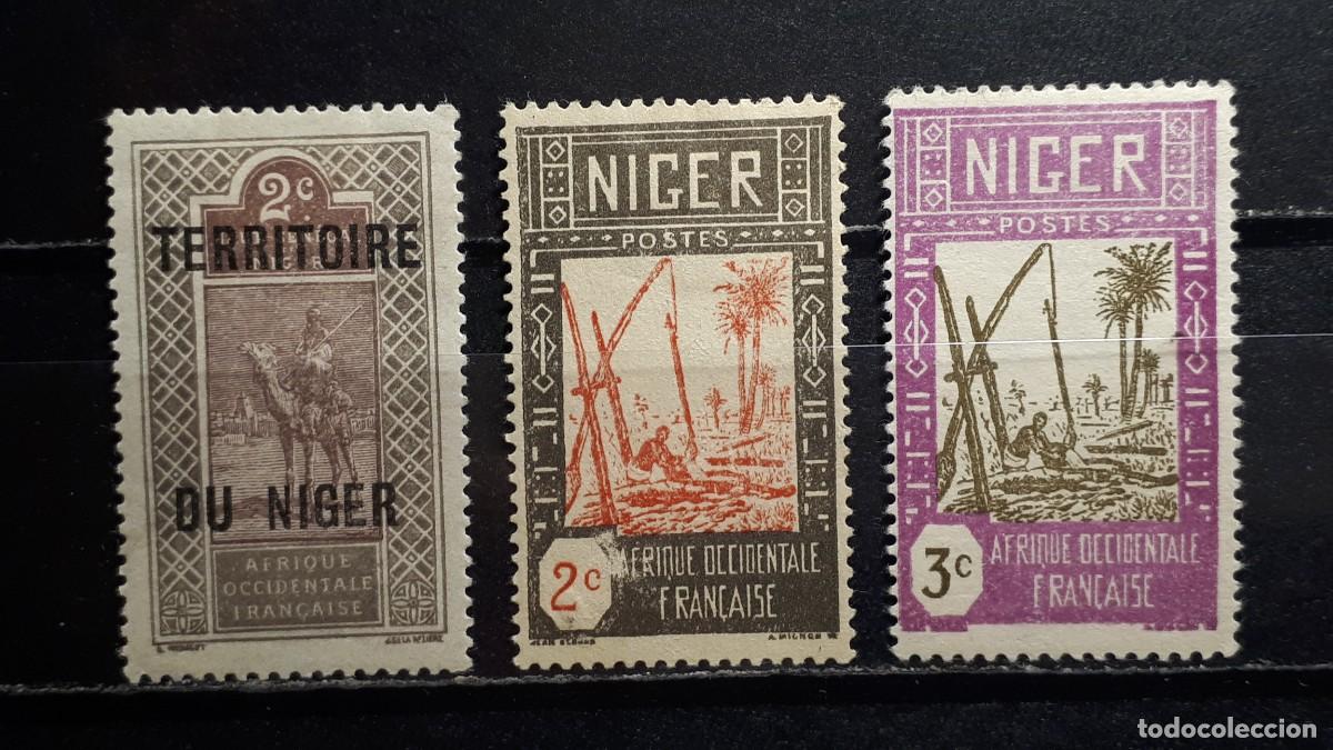 Sellos: NIGER. A&Ntilde;O 1926-39. *. YVERT 2, 30, 74