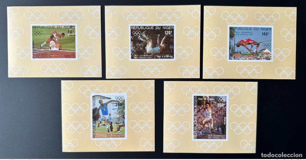 Sellos: N&iacute;ger 1984 Mi. 876 - 881 bloquea los lujosos Juegos Ol&iacute;mpicos de Dakota del Norte &Aacute;ngeles Olympia